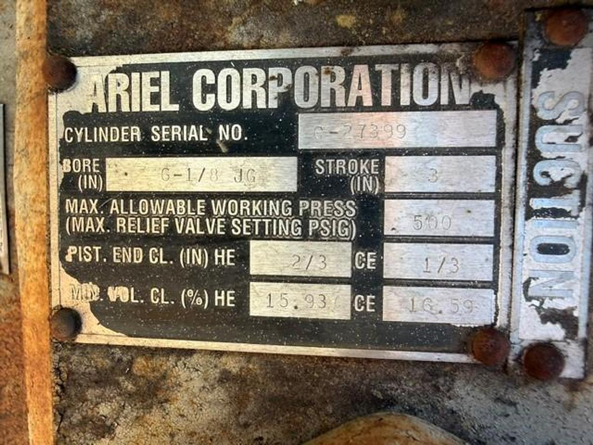 Used CAT G3406TA / Ariel JGA-4 Five Stage High Pressure Compressor Package Size 11” x 6.125” x 3.625” x 3” x 1.5” SN F-10097