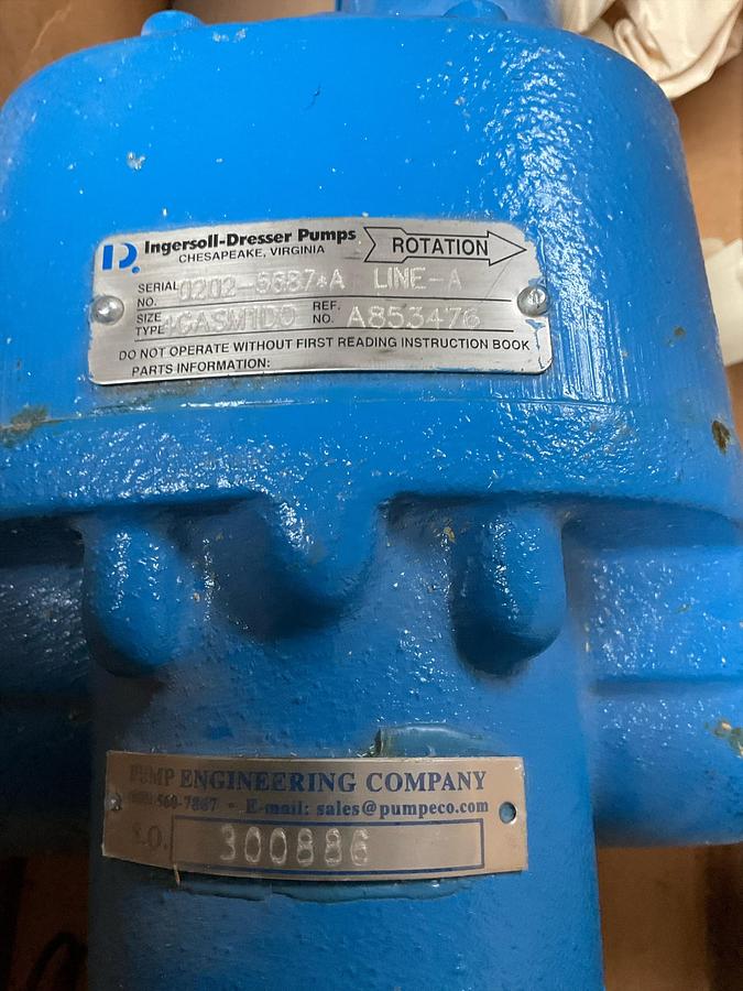 Ingersoll Rand Centrifugal Pump PN: 0202-5587-A