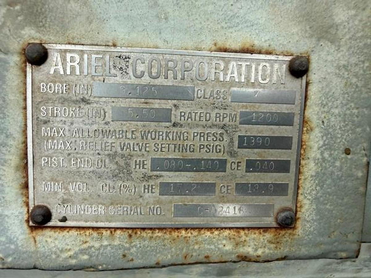 Used Ariel 9.125” JGK 1390 # Cylinder SN C-42418