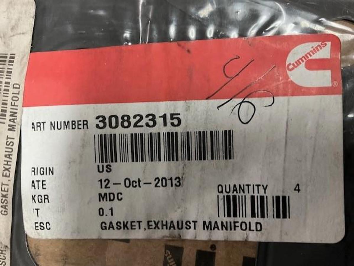 Cummins Exhaust Manifold Gasket PN 3082315