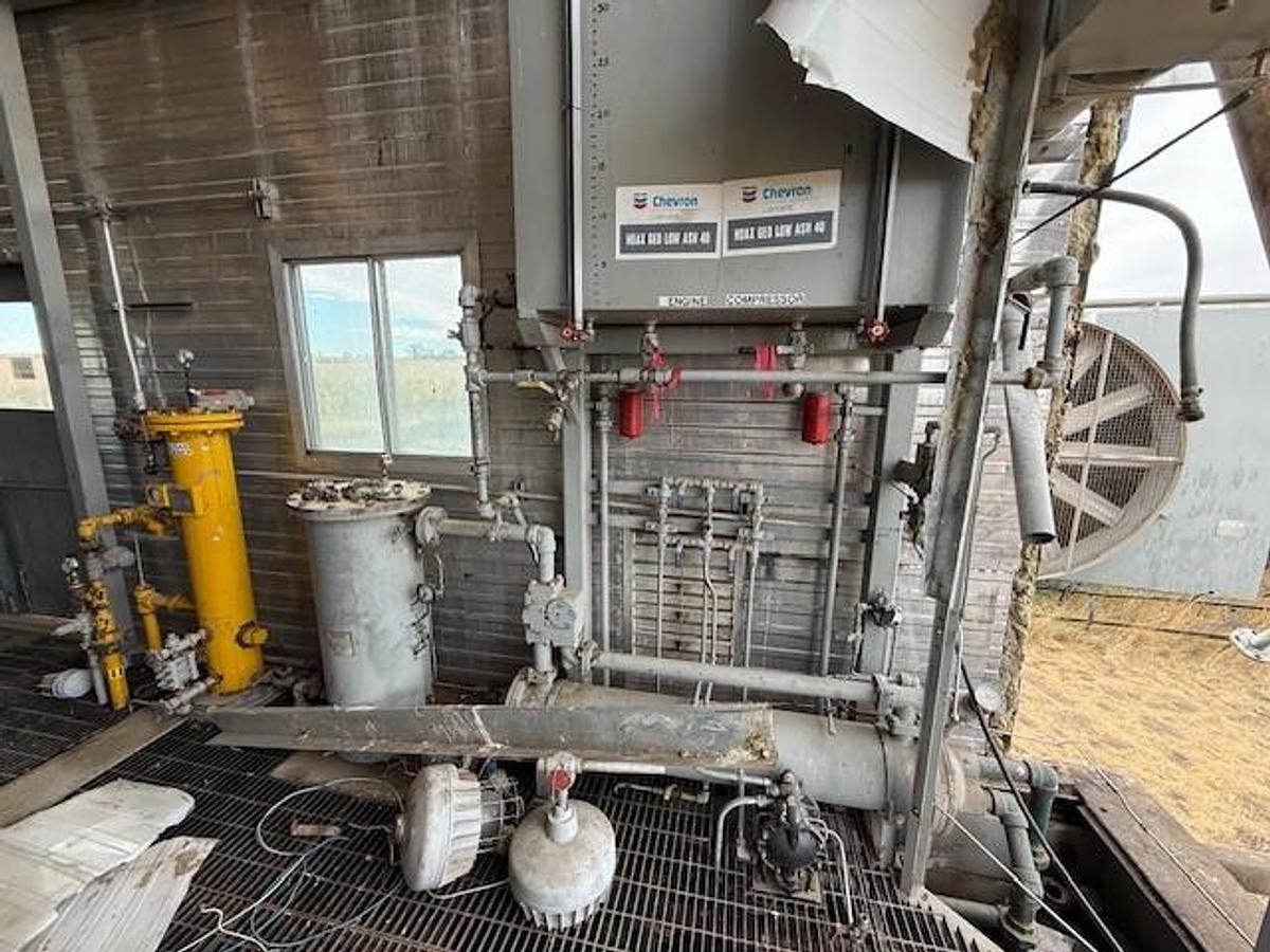 Used Waukesha Model L5790GL SN C-12498/3 Ariel Model JGK-4-3 Stage SN F-12035 Cylinder Sizes 14.125" x 13.625" x 9.125" x 6.25" Air-Ex Cooler Model 156EH 635,1315,1485