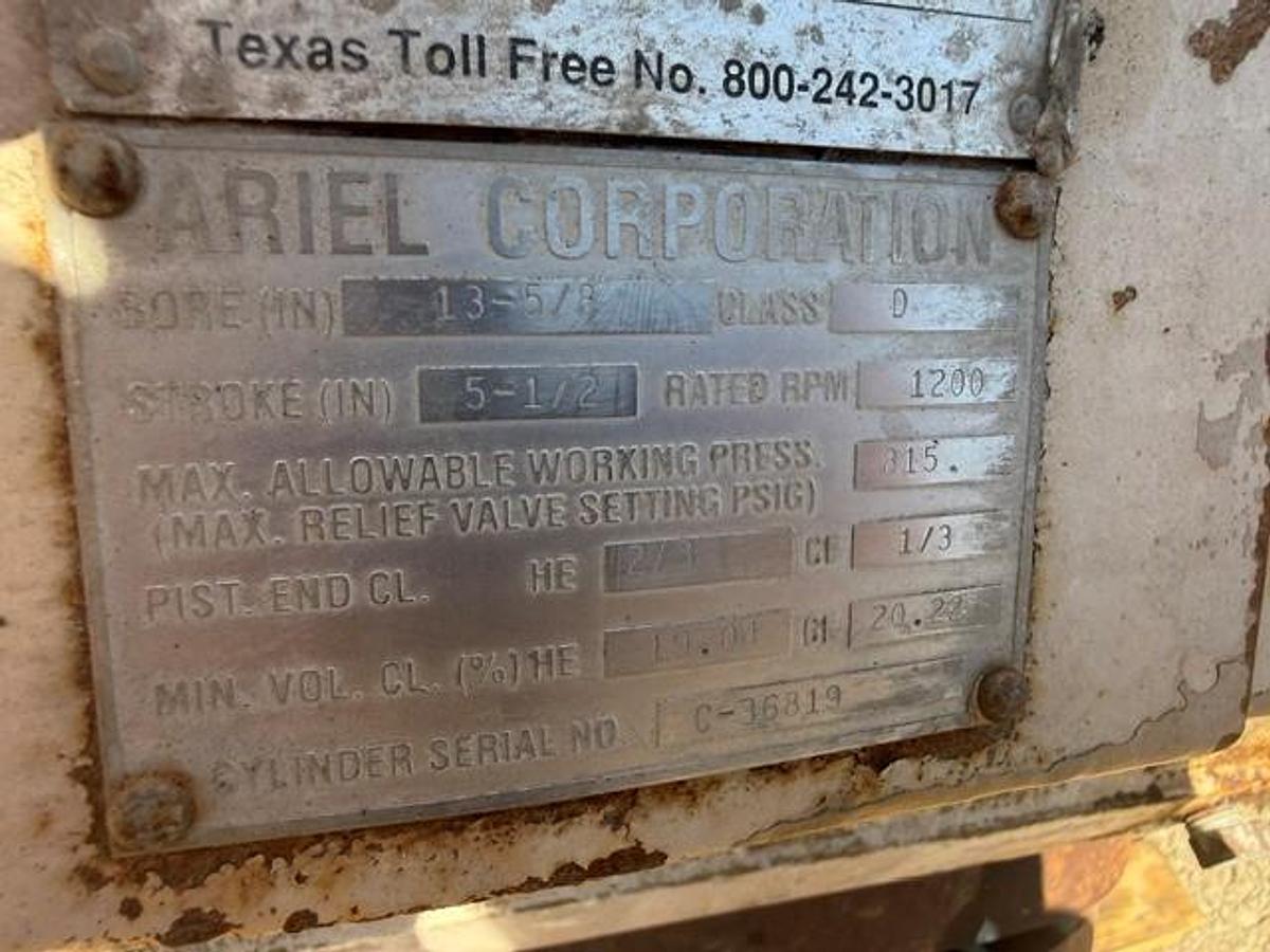 Used Ariel 13.625” JGD 815 # MAWP Cylinder SN C-36819