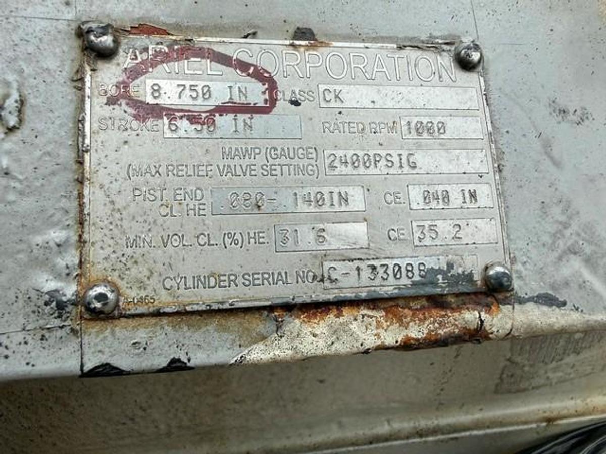 Used Ariel 8.75” CK 2400 # MAWP Cylinder SN C-133086