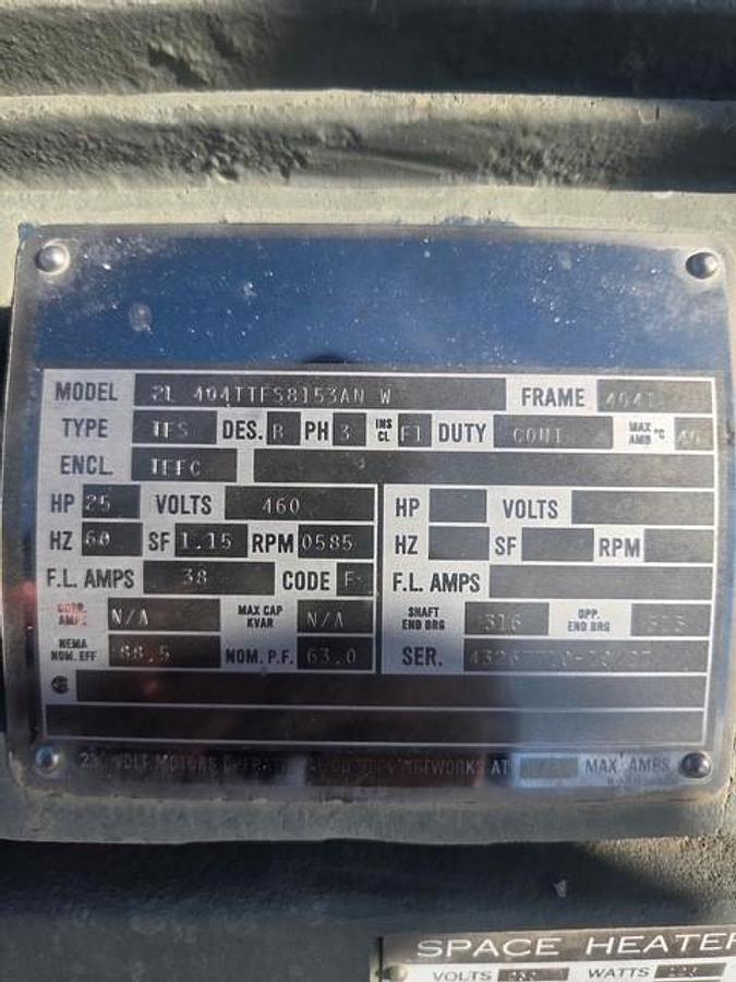 Used Neuman & Esser BV35-90 / 25 HP Compressor Package SN 950650