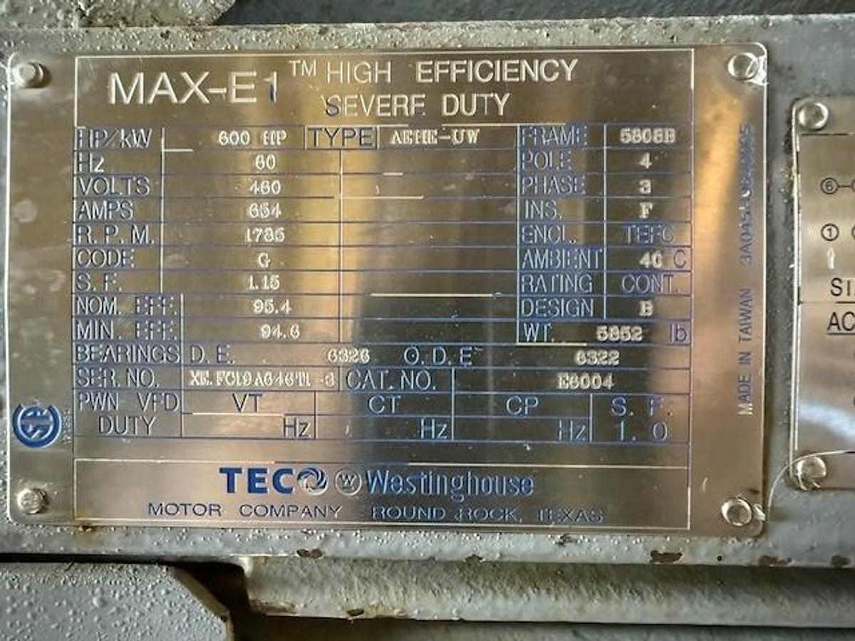 Used 600 HP / Ariel JGA-4 SN F-21749 Four Stage CNG Compressor Package Size 6.125” x 4.125” x 3.375” x 3.375” x 1.75” x 1.75” with ACE E721 Cooler