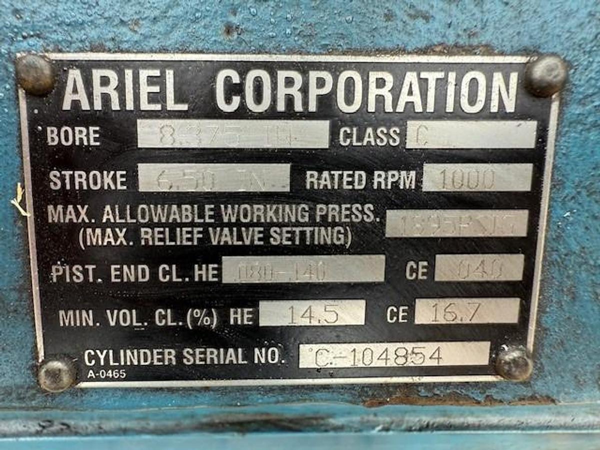 Ariel 8.375" JGC 1895 MAWP Cylinder SN: C-104850