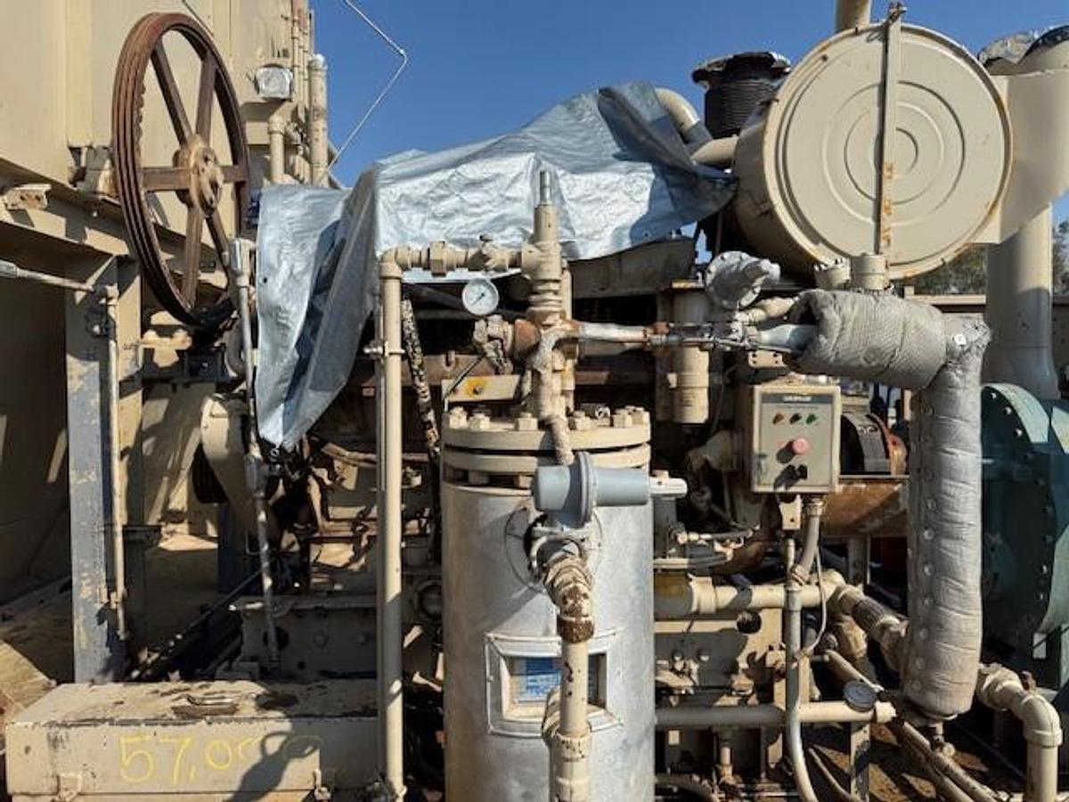 Used CAT G3412LE / Frick NGC300 Screw Compressor Package SN NGC3001297R