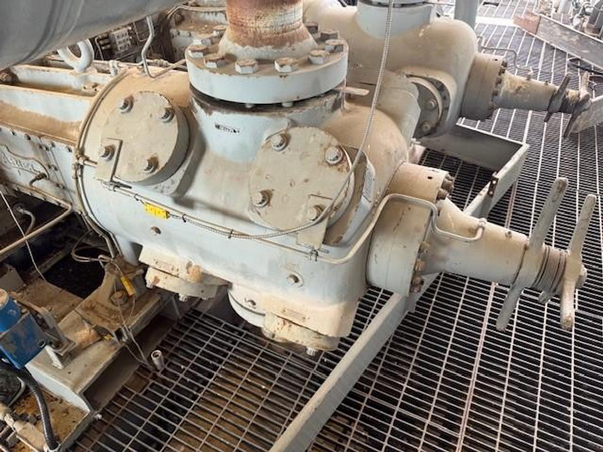 Used Waukesha Model L5790GL SN C-12498/3 Ariel Model JGK-4-3 Stage SN F-12035 Cylinder Sizes 14.125" x 13.625" x 9.125" x 6.25" Air-Ex Cooler Model 156EH 635,1315,1485
