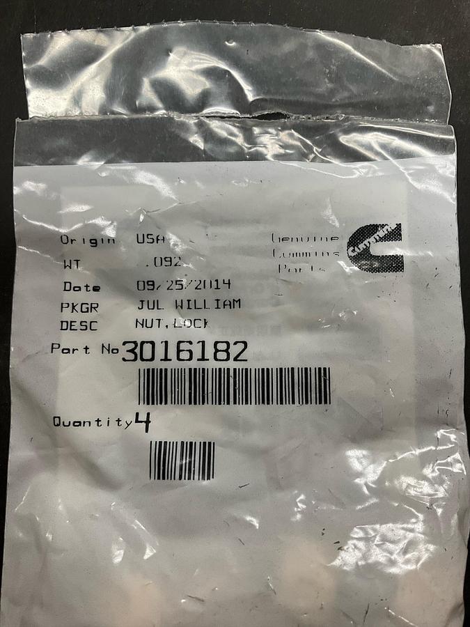 Cummins Lock Nut PN: 3016182