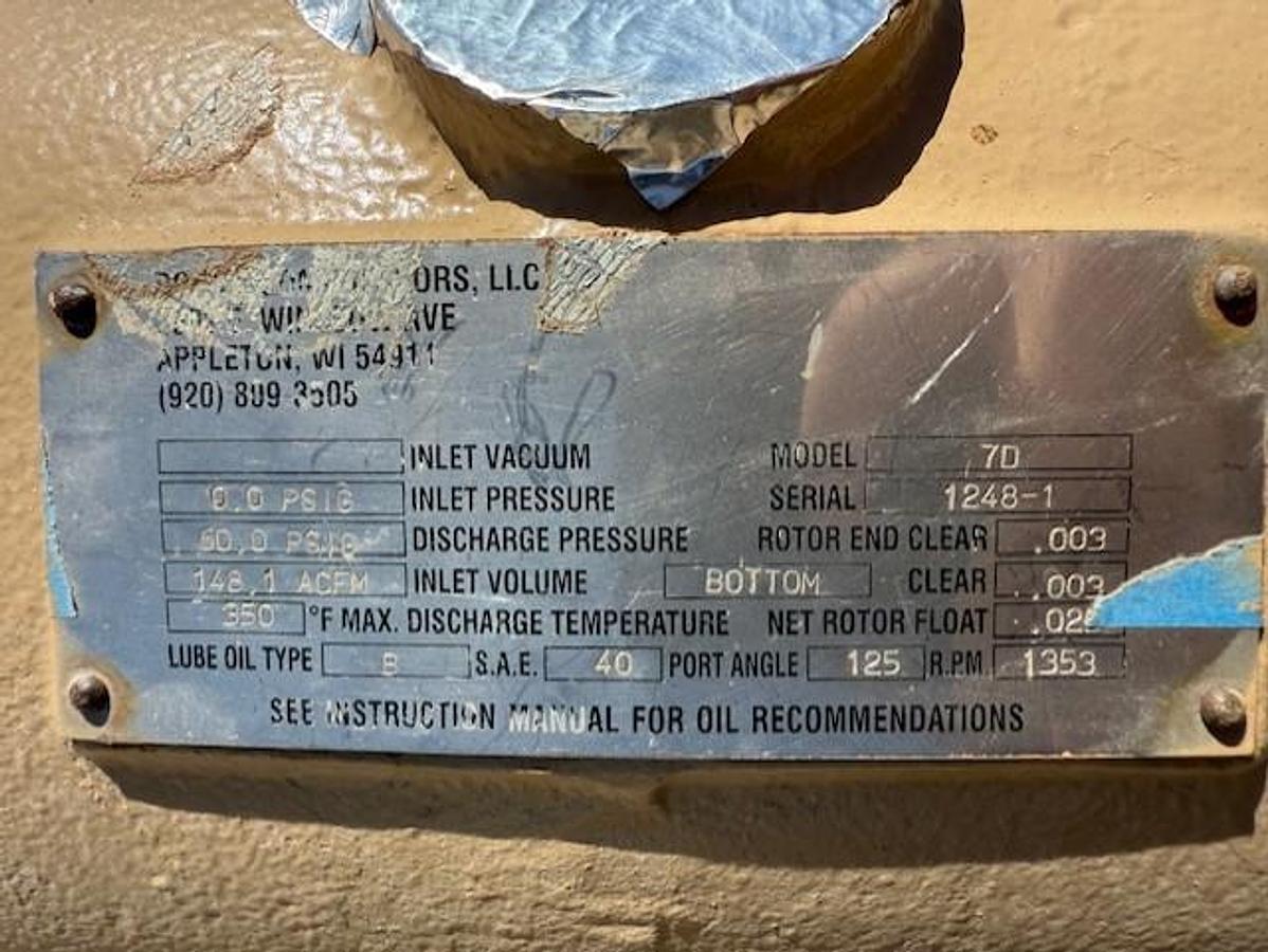 Used AC RoFlo Model 7D Compressor SN 1248-1