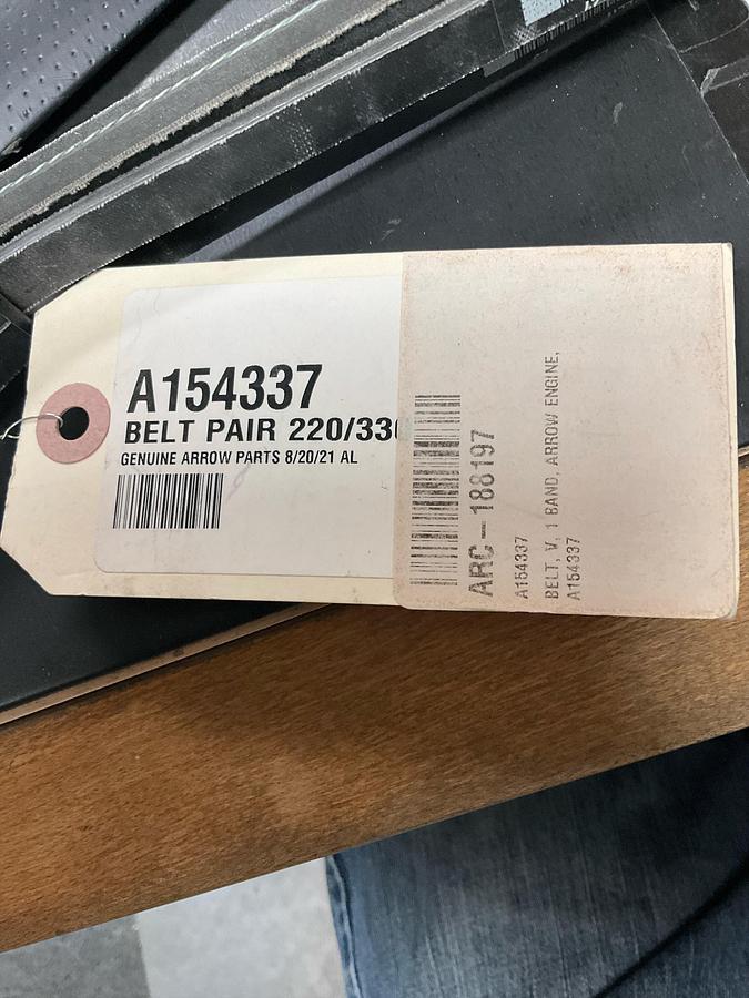 Arrow Alternator Belt Pair PN A154337