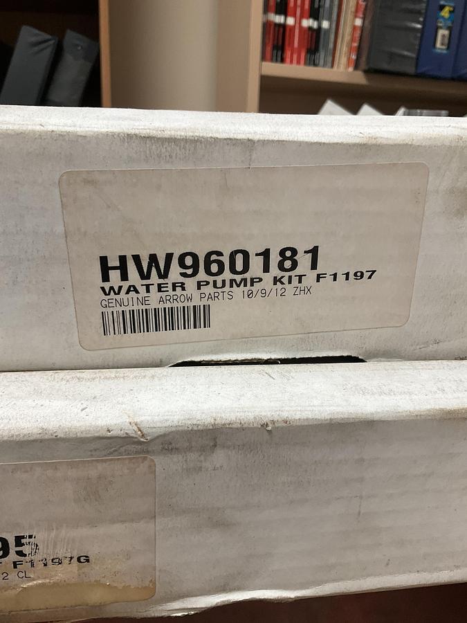 Arrow Water Pump Kit F1197 PN: HW960181