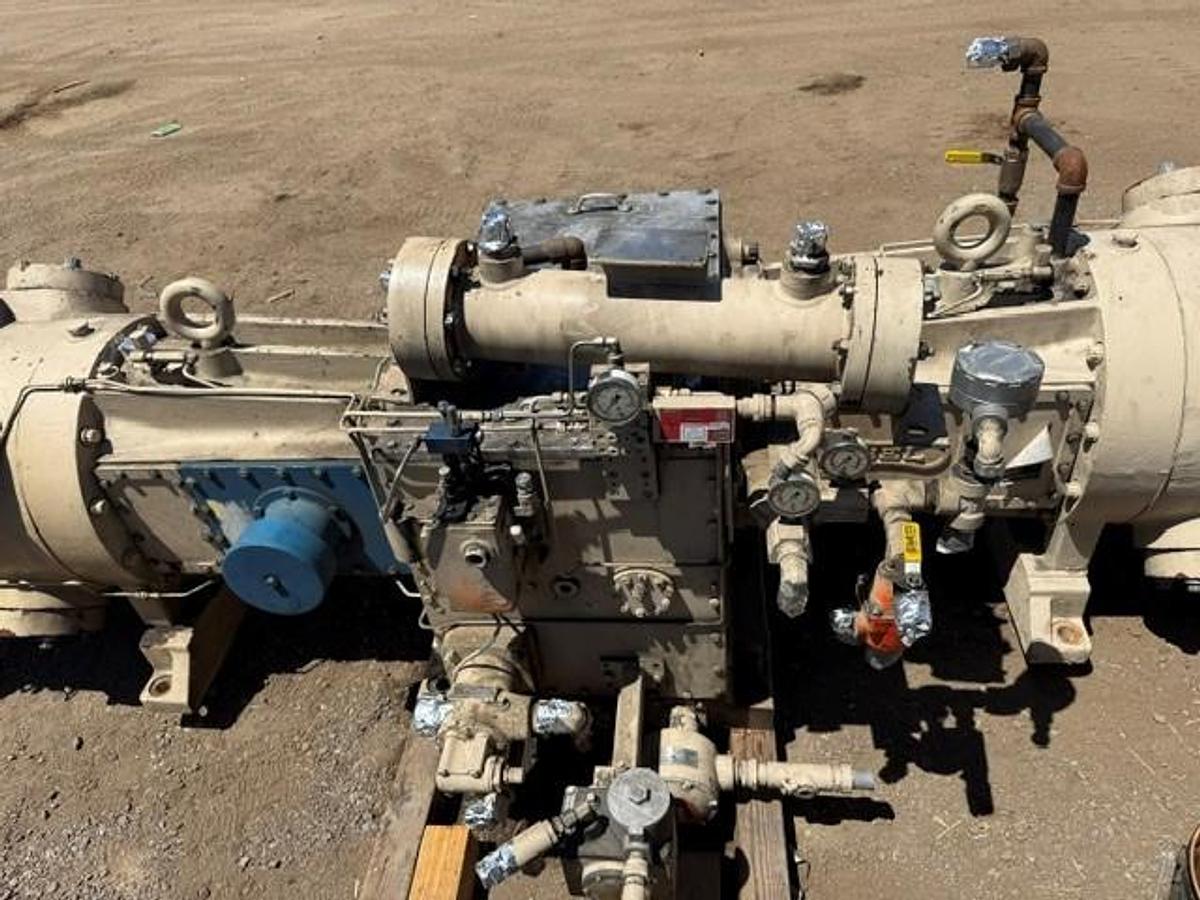 Used Ariel JGT-2 Compressor Frame SN F-29829 with (2) 8.375” JGT 1895 # Cylinders