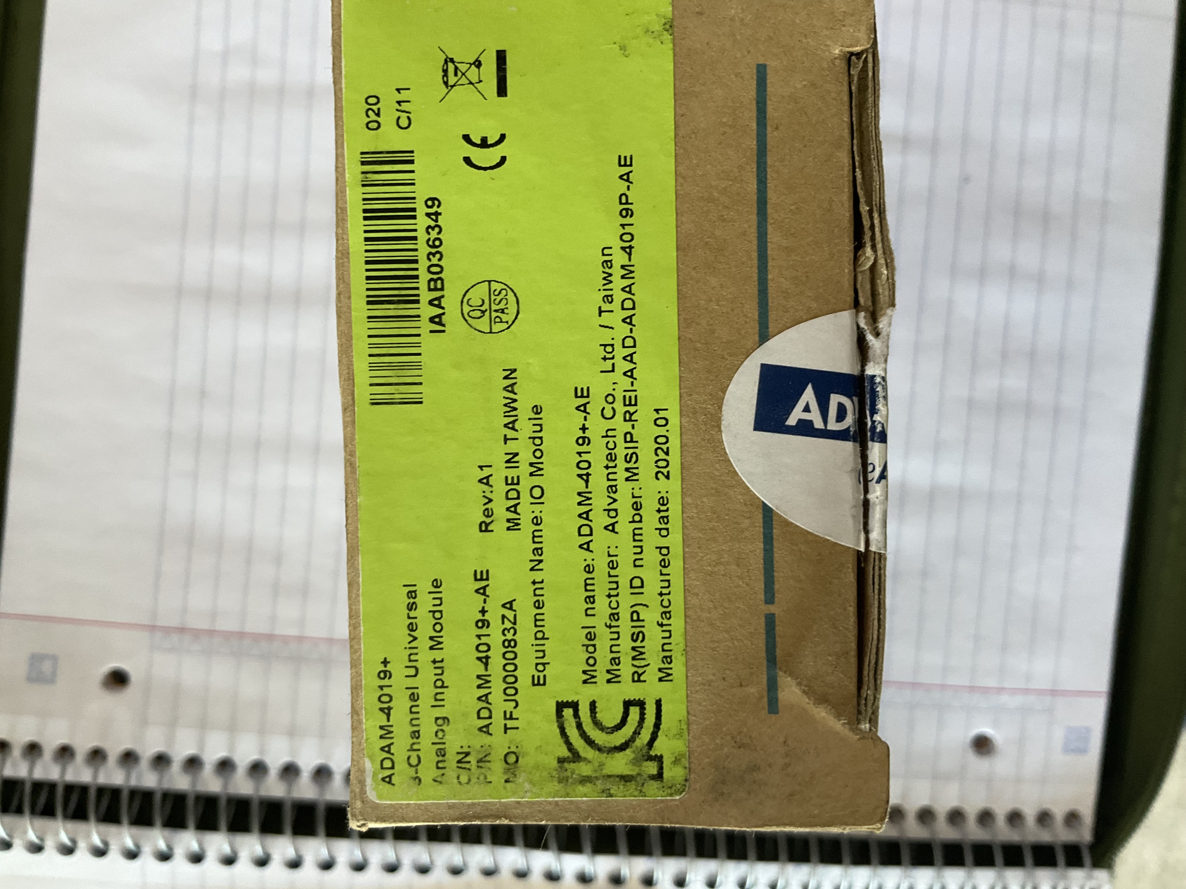 Advantech System for Detection PN: ADAM4019