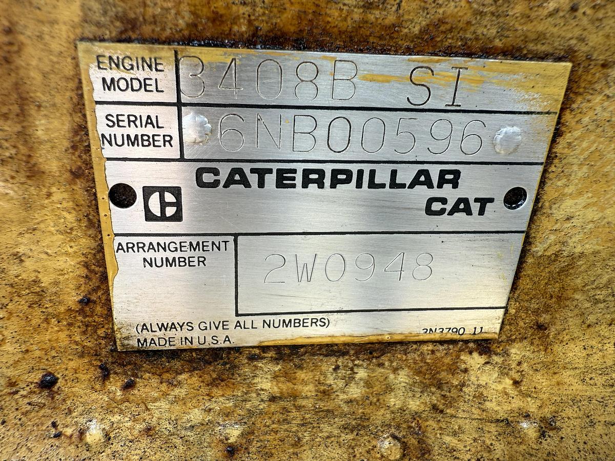 Used Caterpillar G3408TA Engine SN 6NB00596