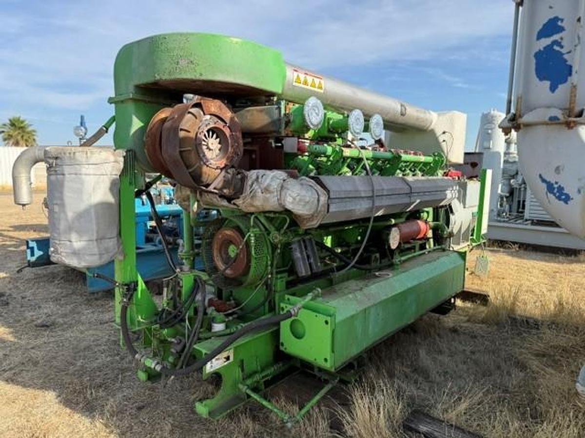 Used Jenbacher Genset Model J-320GS S/N 1239634 1095 KW 1800 RPM 60 Hz 3 Phase 480/277 Volts