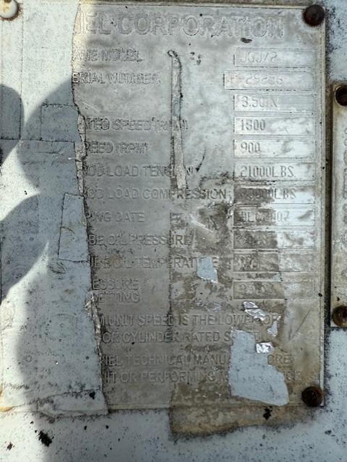 Cat G3408TA SN 6NB04803 / Ariel JGJ-2 SN F-29256 Three Stage Compressor Package Size 9.75” x 6.375” x 3.875” with 84BEH Cooler 