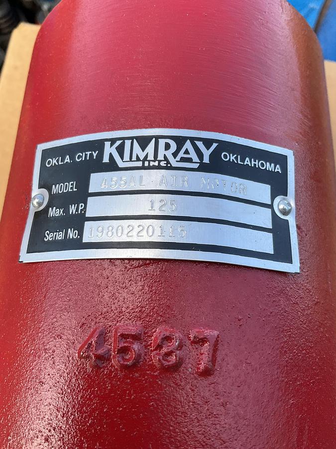 Used KimRay 455AL Air Motor SN 1980220115