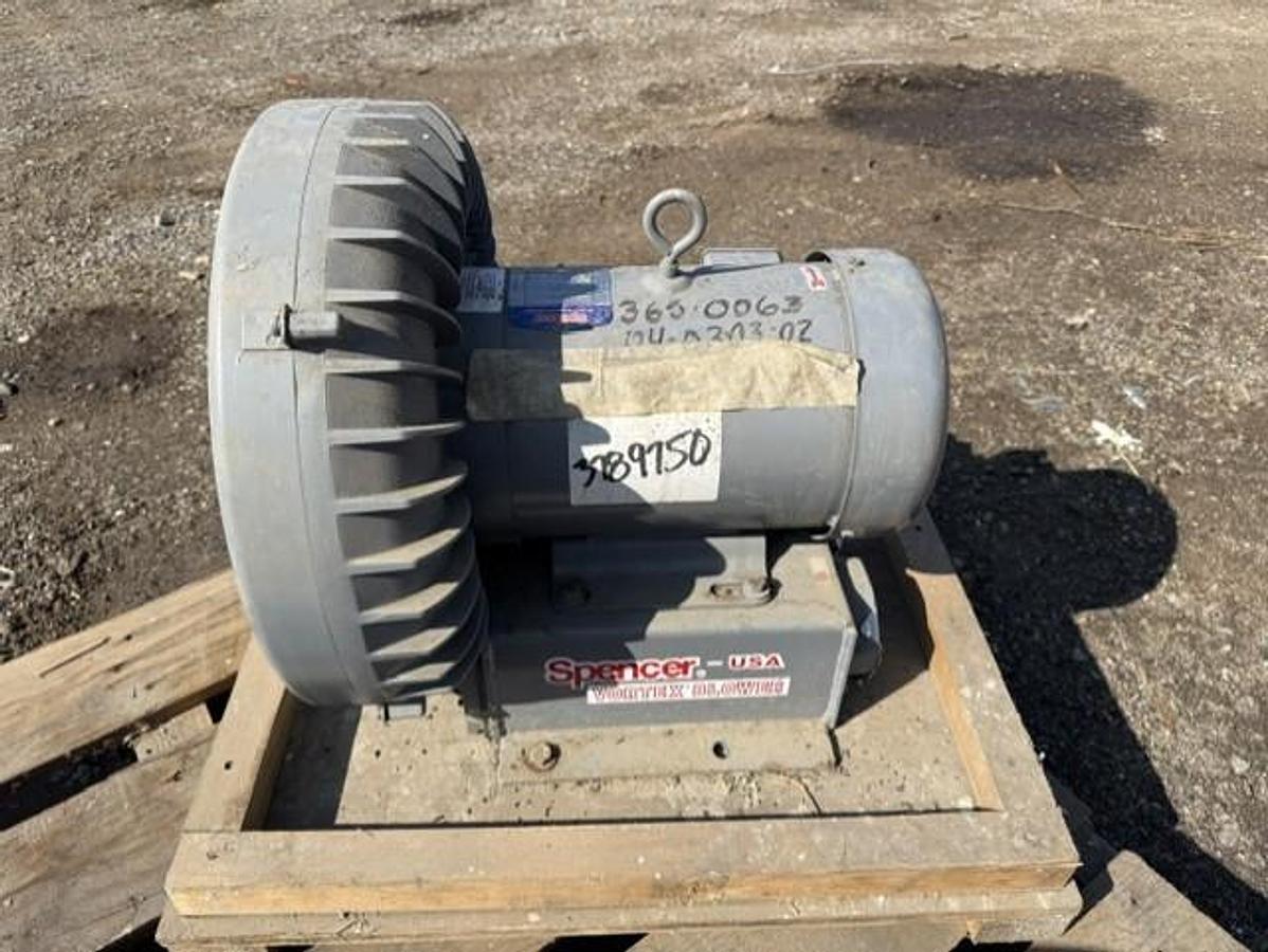 Used Spencer Vortex Blowers Model VB037B-000
