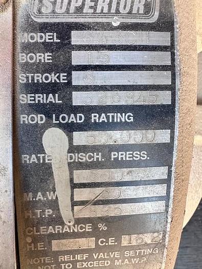 Used White Superior 643CH Cylinders 326845