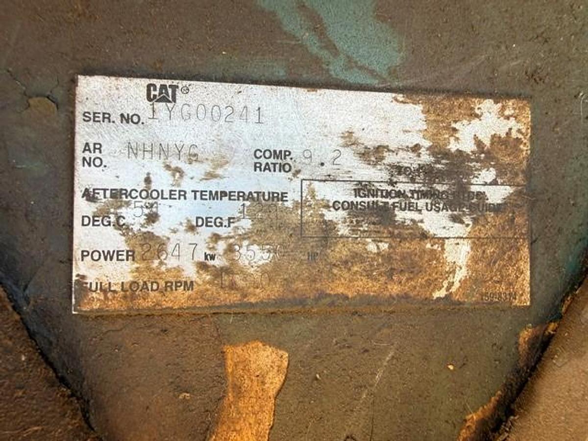 Used Caterpillar G3612LE A3 Engine SN 1YG00241