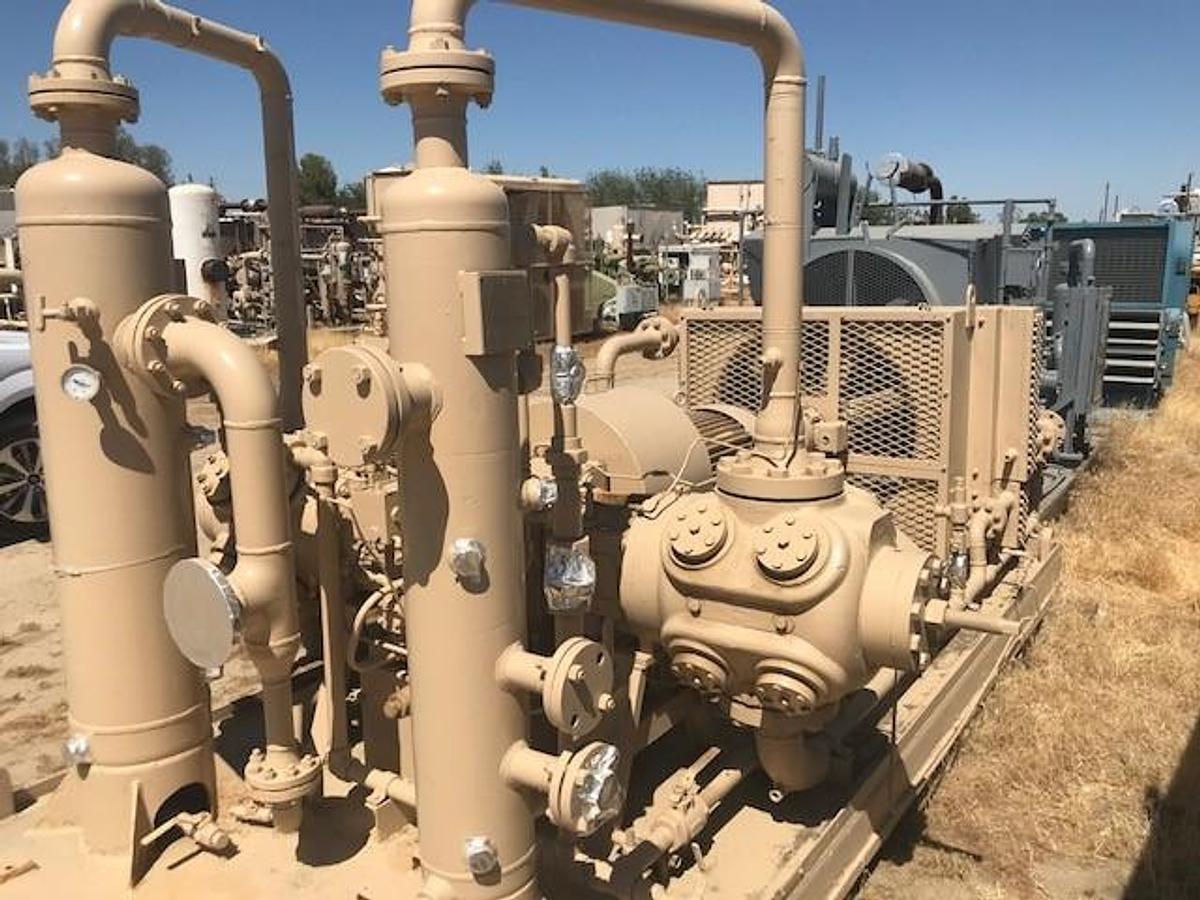 Used 75 HP / Gemini Compressor Model FE332D-2 Two Stage Cylinder Size 6 3/4” x 5 1/2"