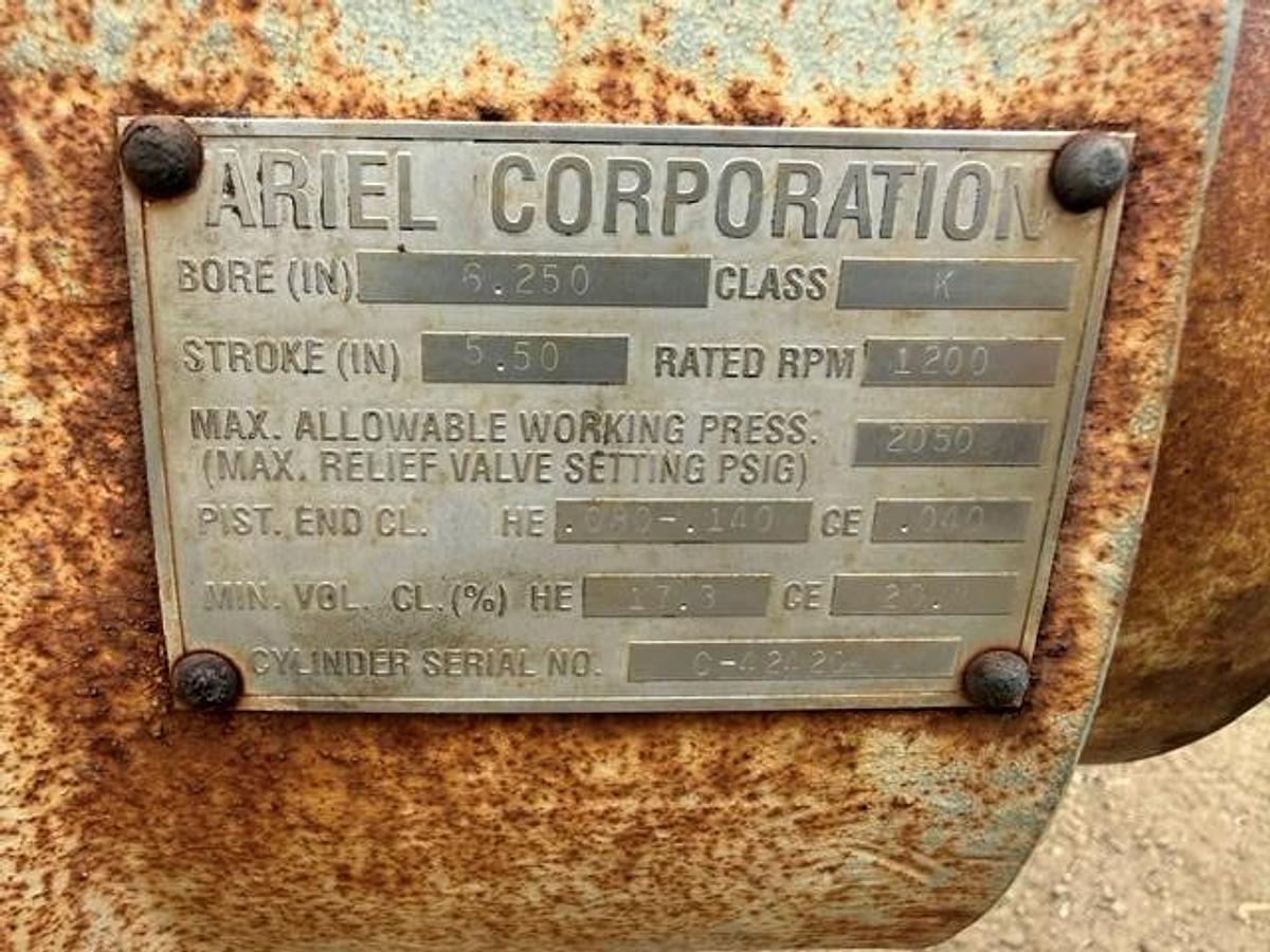 Used Ariel 6.25” JGK 2050 # Cylinder SN C-42420