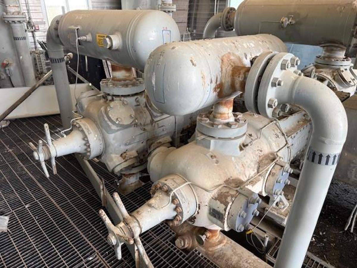 Used Waukesha Model L5790GL SN C-12498/3 Ariel Model JGK-4-3 Stage SN F-12035 Cylinder Sizes 14.125" x 13.625" x 9.125" x 6.25" Air-Ex Cooler Model 156EH 635,1315,1485