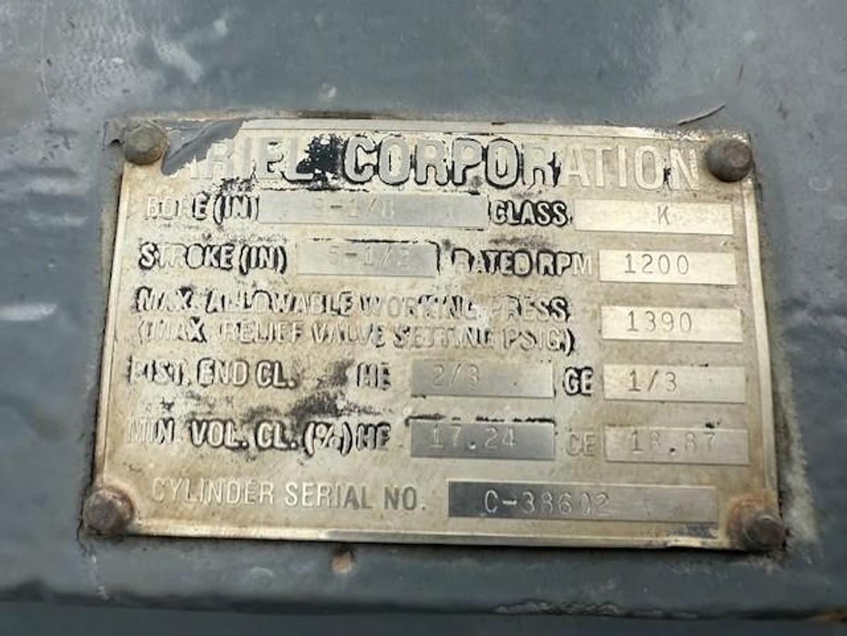 Used Waukesha L7042GSI / Ariel JGK-4 Two Stage Compressor Package SN F-13668 Size 9.125" x 9.125" x 6.25" x 6.25"  with 156FI Cooler