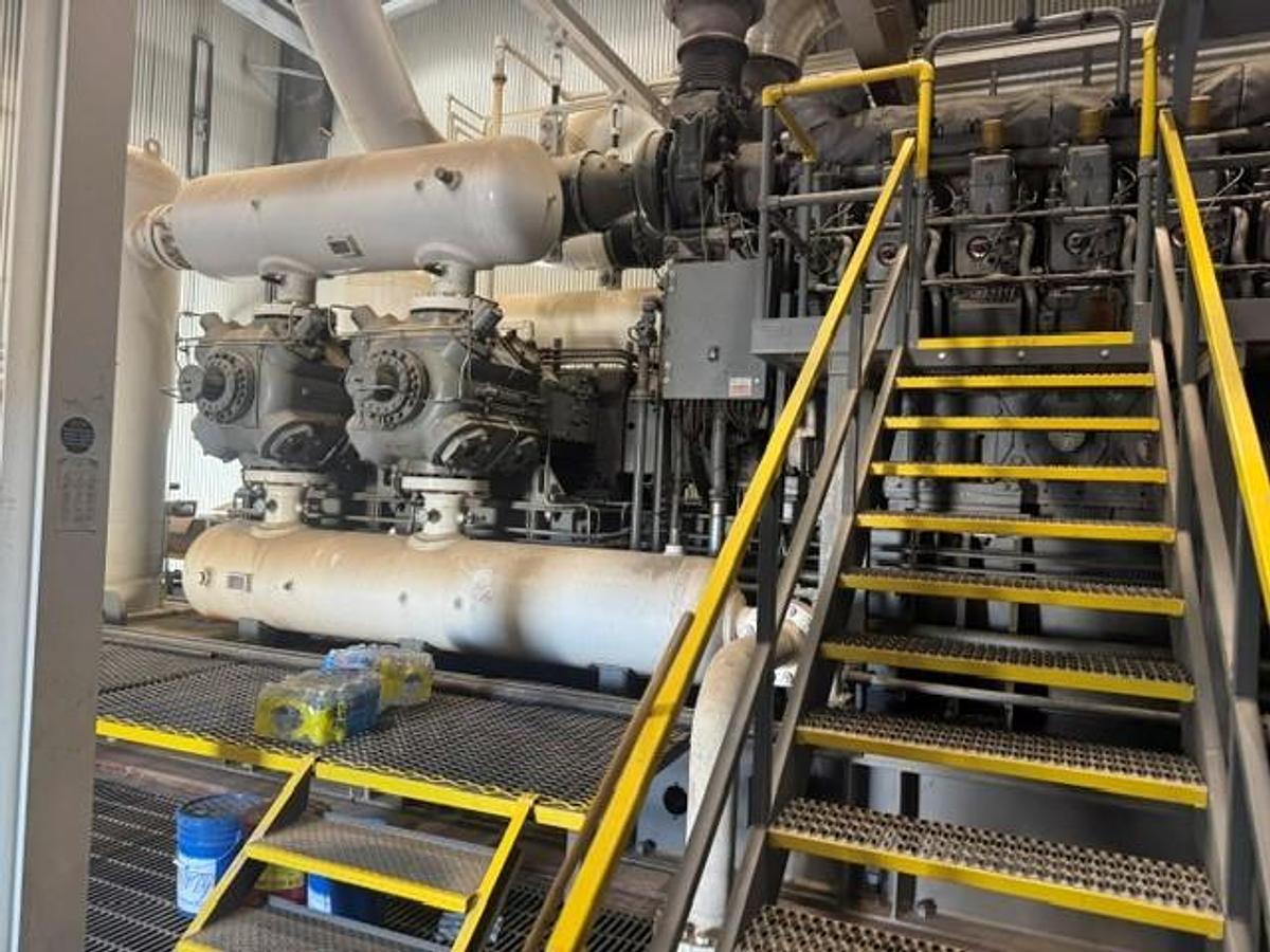 Used CAT G3612 A3 / Ariel JGD-4 Single Stage Compressor Package with (4) 11.375" DL Cylinders SN F-17126