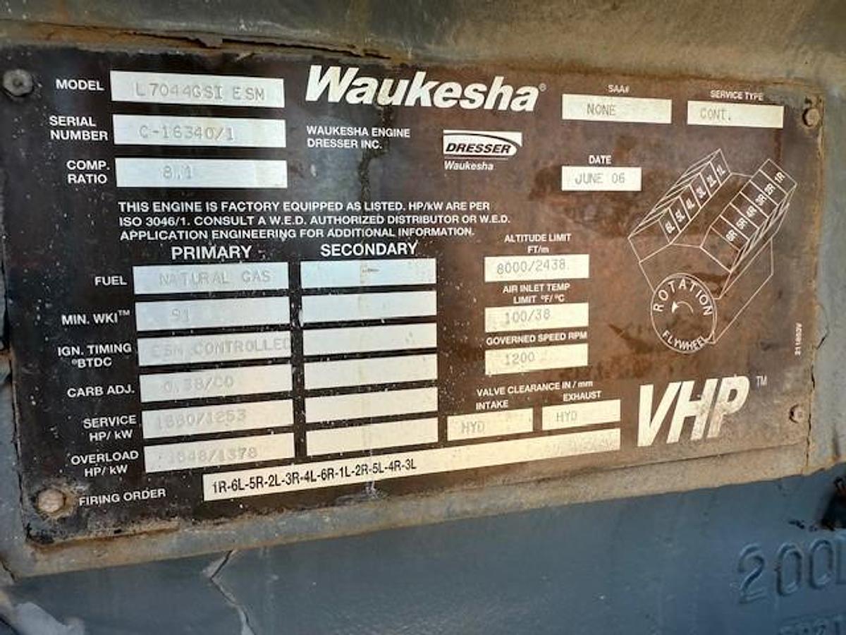 Used 2006 Waukesha L7044GSI ESM1