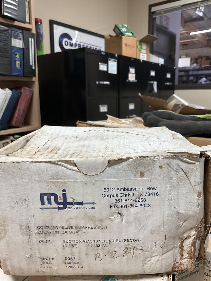 Rebuilt Ariel Suction Valve,137CT,NYX PN: B-2893-W