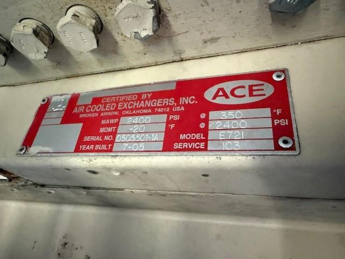 Used 600 HP / Ariel JGA-4 SN F-21749 Four Stage CNG Compressor Package Size 6.125” x 4.125” x 3.375” x 3.375” x 1.75” x 1.75” with ACE E721 Cooler