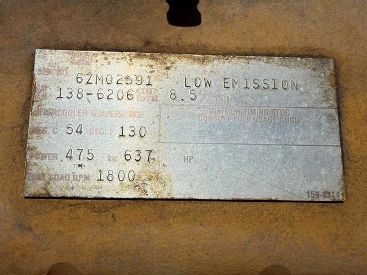 Used Caterpillar G3412LE Engine SN 6ZM02591