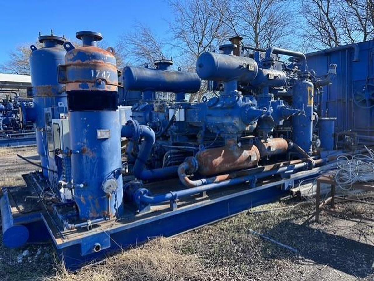 Used Waukesha L5794GSI / Ariel JGK-4 Three Stage Compressor Package Size 14.125” x 14.125” x 11” x 6.25” with ACE 156 Cooler 