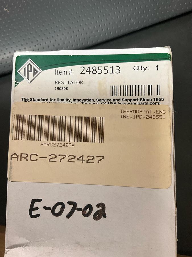 Used IPD TEMPERATURE REGULATOR PN-2485513