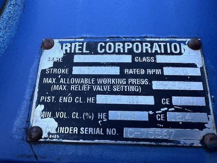 Used Ariel JGE-4 SN F-23606 / Waukesha F3524GSI (no engine) Three Stage Compressor Package Size 17.25” x 17.25” x 13.5” x 9.625” with ACE J144 Cooler