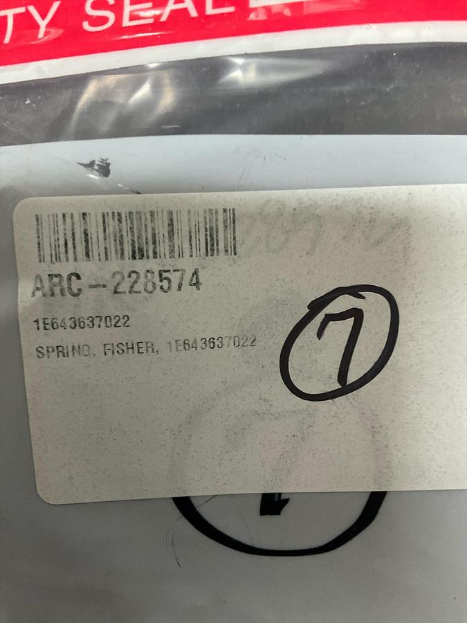 FISHER SPRING PN: 1E643637022
