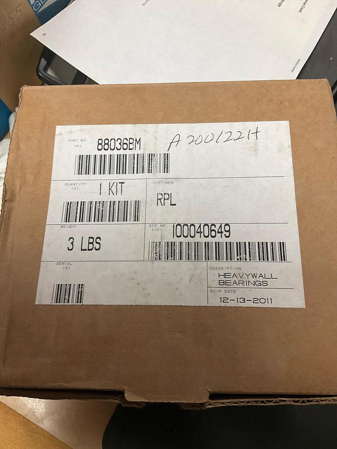 WAUKESHA MAIN BEARING SET A200122H PN: 88036BM