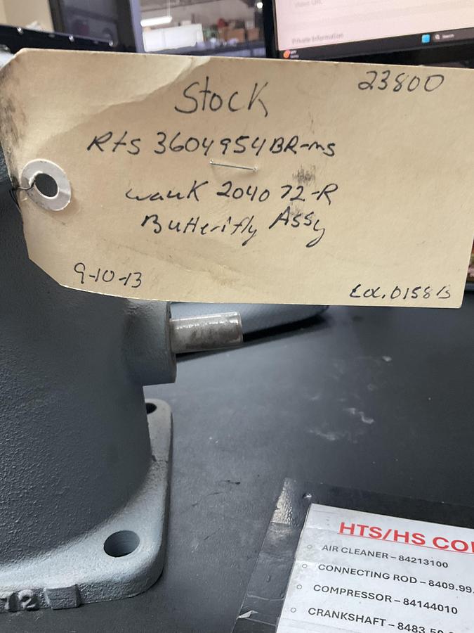 Used Waukesha Control valve HOUSING ASM,  BUTTERFLY VALVE,...4.19 IN, LH PN: A204072C