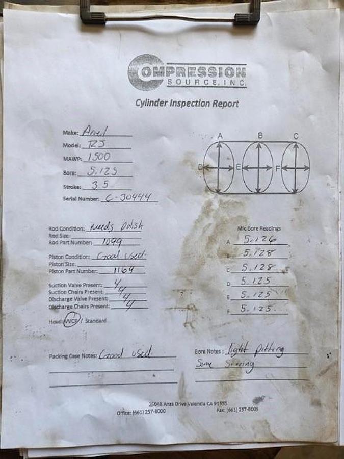 Used  Ariel 5.135 RJ Cylinder C-30444 