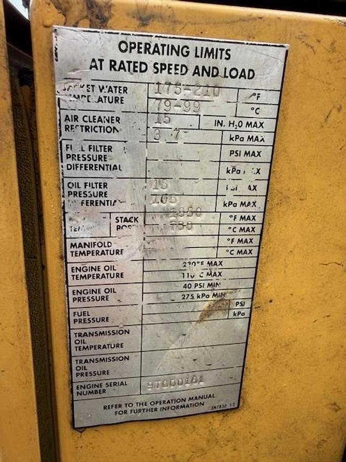 Used Caterpillar G3508SITA Engine SN 9TG00161