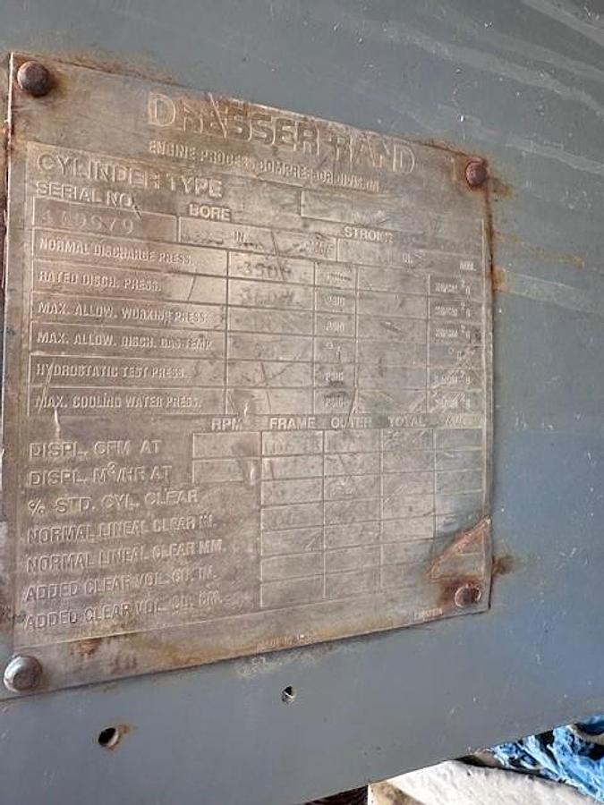 Used Ingersoll Rand 8.25” x 15” stroke KVR 4000 # cylinder SN 4T-9979