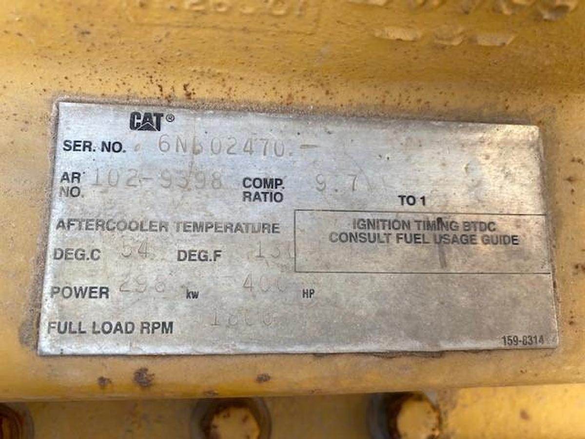 Used Ariel JGJ-4 SN: F-10009 / Caterpillar G3408TA SN: 6NB02470 - 4 Stage CNG Compressor Size 10.5” x 5.125” x 3.875” x 1.75”