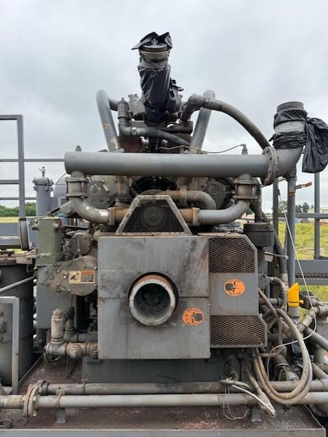Used Waukesha L7042GSI / Ariel JGK-4 Two Stage Compressor Package SN F-13668 Size 9.125" x 9.125" x 6.25" x 6.25"  with 156FI Cooler