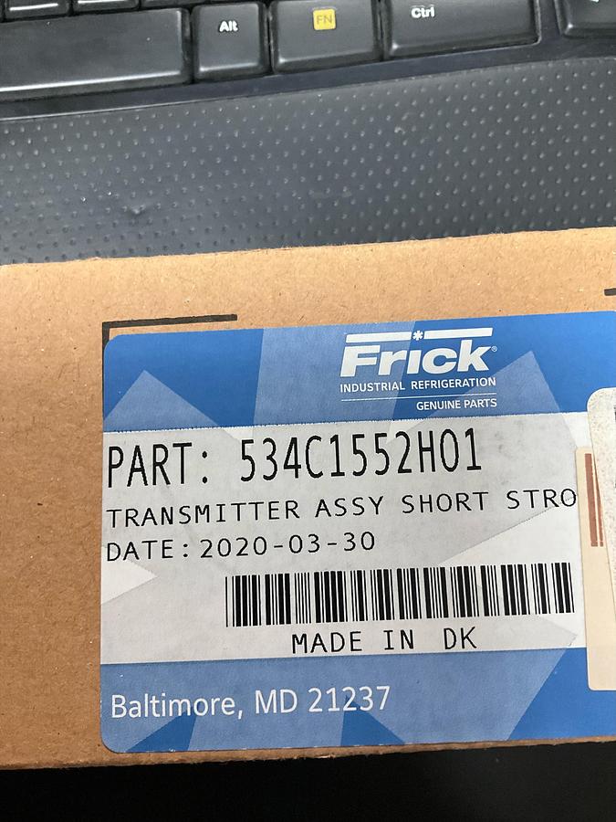 FRICK TRANSMITTER S.V. XJF CAPACITY PN: 534C1552H01