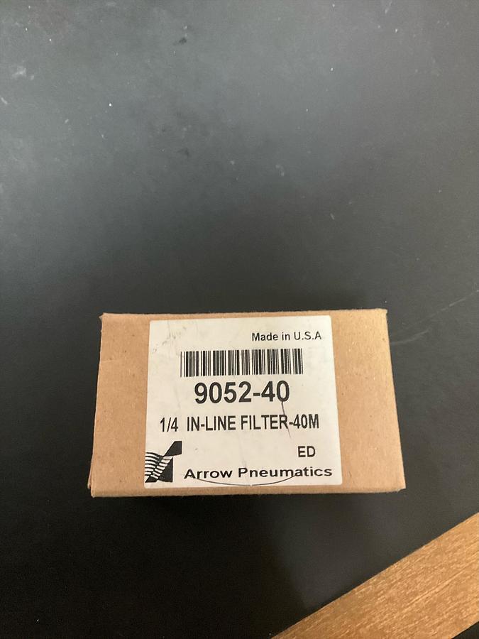ARROW PNEUMATICS  1/4" IN-LINE FILTER -40M  PN BS 9052-40-S4