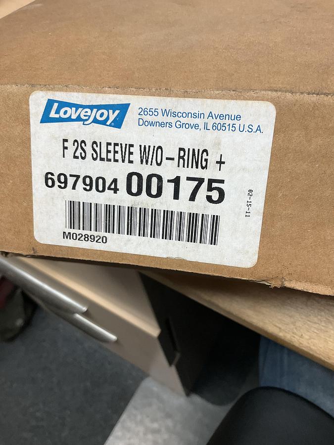 Lovejoy F 2S Sleeve W/O-Ring PN 69790400175