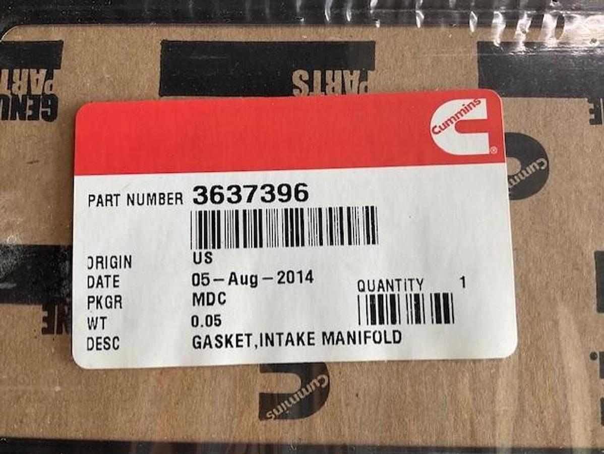 Used Cummins Intake Manifold Gasket PN 3637396
