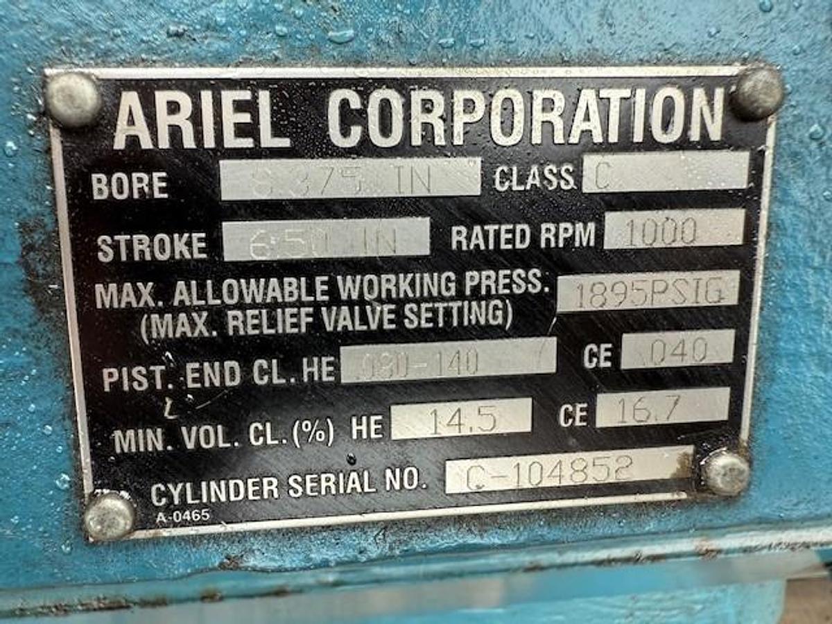 Ariel 8.375" JGC 1895 MAWP Cylinder SN: C-104852